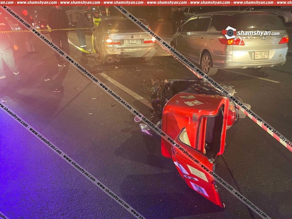 Արտակարգ դեպք Երևանում. բախվել են BMW-ն ու մոպեդը