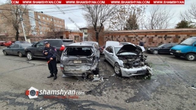 Ոստիկանության ակադեմիայի դիմաց բախվել են Lexus-ը, BMW-ն, Mercedes-ը, Mitsubishi-ն, կա վիրավոր.