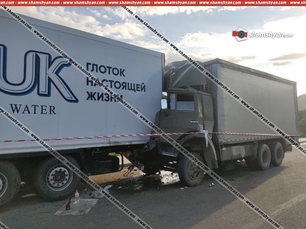 «Կամազ»-ը բախվել է «Ջերմուկ գրուպ» ՓԲԸ-ին պատկանող «Սկանիա»-ին.