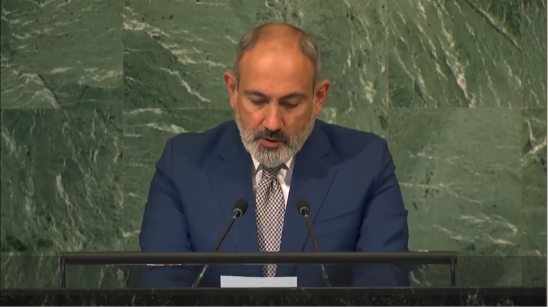 Նյու Յորք կատարած աշխատանքային այցի շրջանակում վարչապետ Նիկոլ Փաշինյանը ՄԱԿ-ի կենտրոնակայանում ՄԱԿ-ի Գլխավոր ասամբլեայի 77-րդ նստաշրջանին հանդես է եկել ելույթով